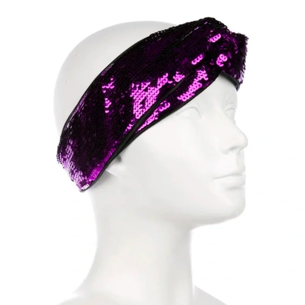 Gucci Purple Sequin Turban Headband